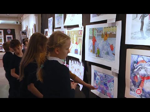 Уральские дети нарисовали зимние забавы. Работы юных художников можно увидеть в Ревде