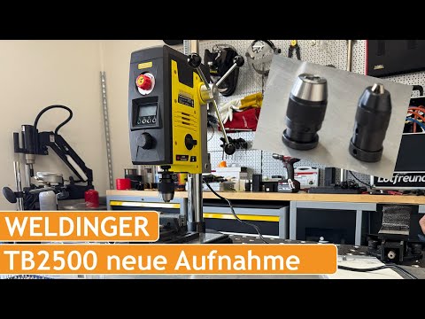 WELDINGER TB-2500 im Test – 800 W Tischbohrmaschine mit Schnellspannbohrfutter B16 und Laserfokus
