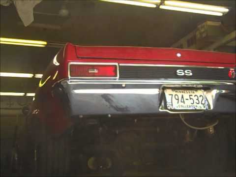 Flowmaster 50 series Mufflers on Blown Small Block Chevy 3" H-Pipe exhaust NOVA