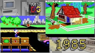 20 MS-DOS games released in 1985 - in under 5 minutes