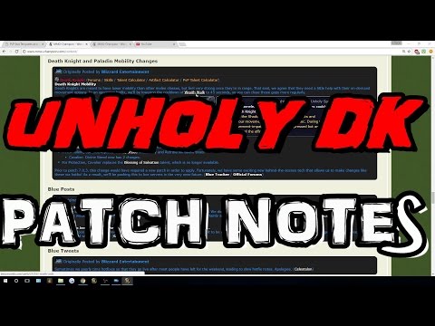 7.0.3 Unholy Dk Patch Notes - Nerf Discussion & New Meta Analyse !