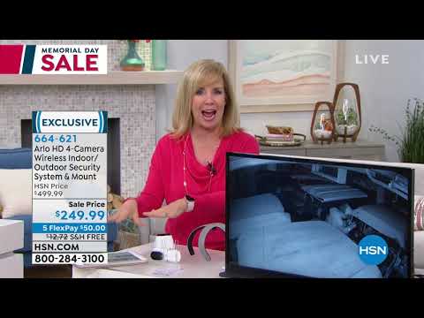 Arlo HD 4Camera Wireless Indoor/Outdoor Security System ...