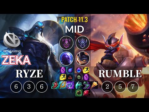 VG Zeka Ryze vs Rumble Mid - KR Patch 11.3