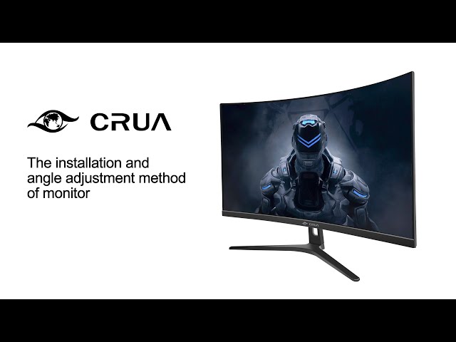 Vídeo relacionado con CRUA 27" Curved Gaming Monitor, FHD 1920x1080P, 165Hz/200Hz Computer Monitor, 1800R VA Screen, 99% sRGB, Support AMD FreeSync, Blue Light Filter, HDMI & DP, Wall Mount Install- White