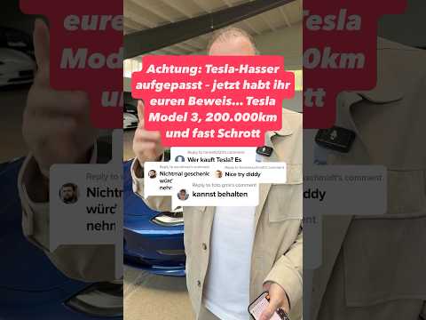 Fast 200.000 km und Tesla Model 3 muss zum Schrottplatz 😩 Wir zeigen Die warum. #tesla #teslamodel3