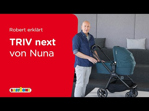 Robert erklärt den Kinderwagen TRIV next von Nuna