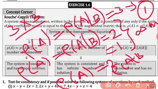 12th Maths | Unit-1 | Rouche' Capelli Theorem | Exercise 1.6 | Qn. 1(i, ii, iii, iv)