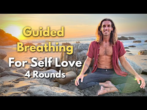 Guided Breathwork | 40 Breaths | 4 Rounds|  Self Love (On Screen Timer)