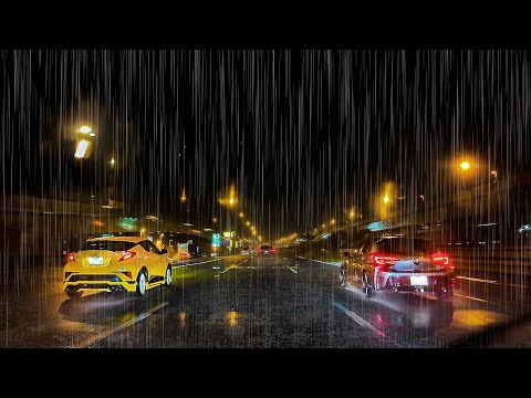 ☔️Midnight Highway Rain Drive😴 for Sleep💤