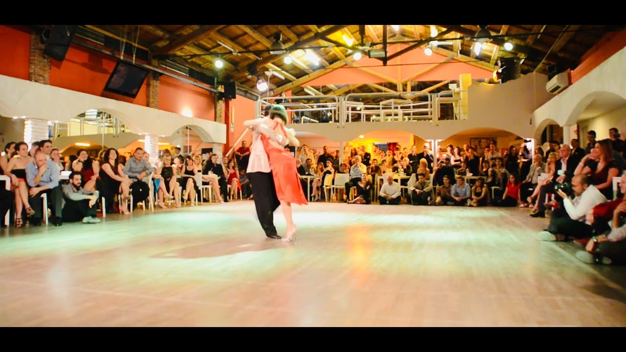 Gustavo Rosas. Demo de MILONGA con Gisela Natoli en ROMA.MAYO.2015.ITALIA.