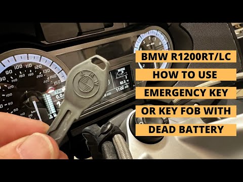 BMW R1200RT/LC - How to use the emergency key or the key fob with a dead battery.