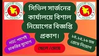 সিভিল সার্জনের কার্যালয়ে নিয়োগ বিজ্ঞপ্তি প্রকাশ। New Job BD