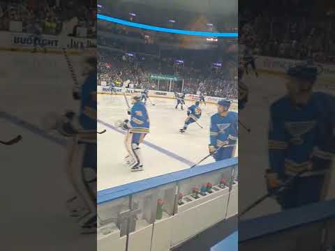 BLUES VS BLACKHAWKS Warmups first video!