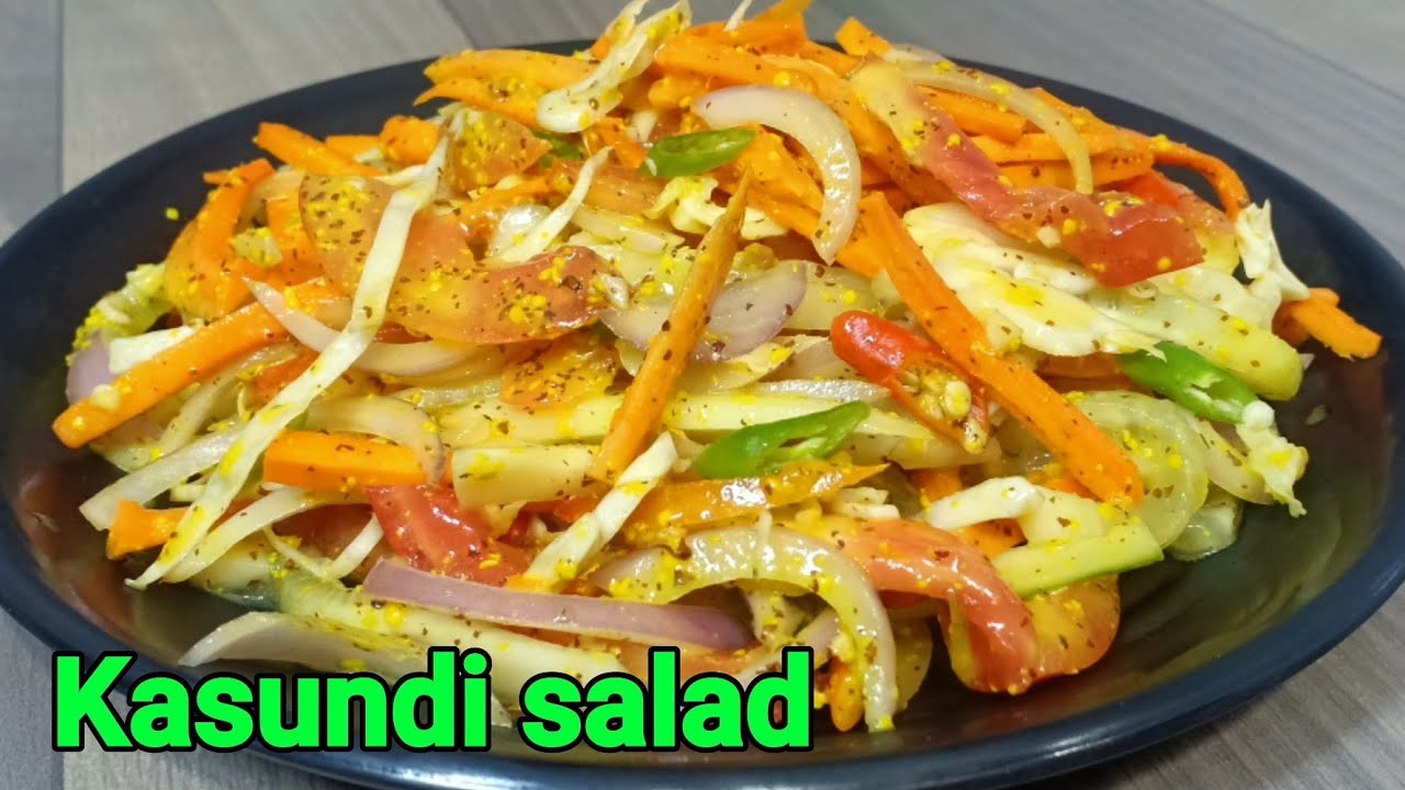 Kasundi Salad | Mustard Sauce Salad | Quick & Easy Indian Salad Recipe
