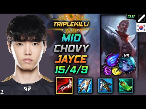 Jayce Mid Build Chovy Duskblade of Draktharr Phase Rush - LOL KR Challenger Patch 13.17