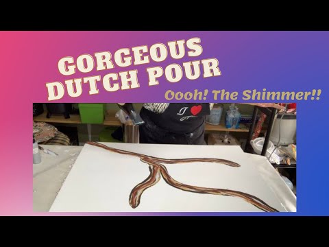 Earth Tones, Metallics + Lg. Canvas = WOW!!   Beautiful Acrylic Pouring -  Abstract Fluid Art