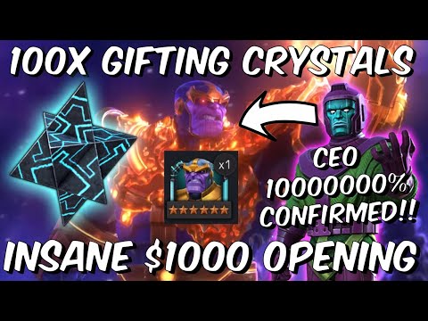 $1,000 Greater Gifting Crystal Opening 2020 - INSANE LUCK CEO 1000000% - Marvel Contest of Champions