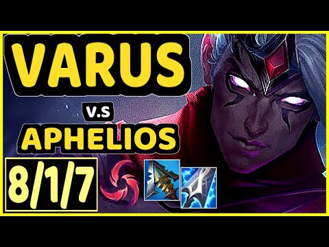 VARUS vs APHELIOS - 8/1/7 KDA BOTTOM ADC GAMEPLAY - NA Ranked DIAMOND