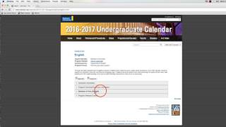 Navigating the Online Undergraduate Calendar