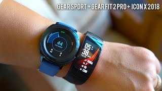 Samsung Gear Sport, Gear Fit 2 Pro &amp; Gear Icon X 2018 Hands On