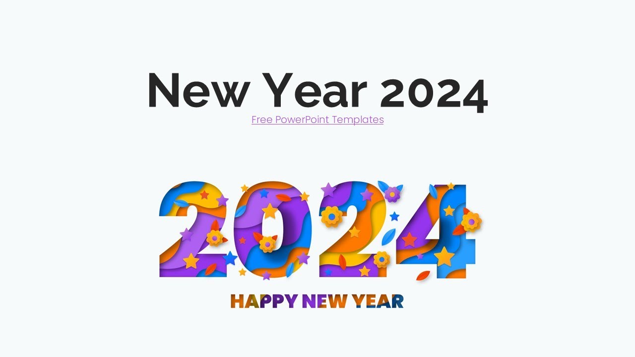 New Year 2024 PowerPoint Template & Google Slides Theme by GreatPPT