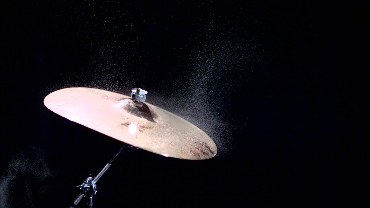 Vibration. See the unseen: Cymbal at 1,000 frames per second. - YouTube