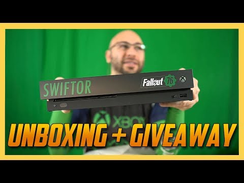 Unboxing & giving away a custom Fallout 76 Xbox One X!