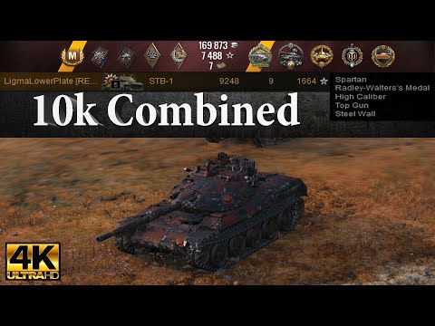 STB-1 video in Ultra HD 4K🔝 10k Combined INSANE 120HP Clutch - Radley 🔝 World of Tanks ✔️