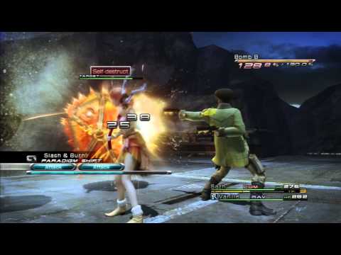 Final Fantasy XIII - Any% Tutorial - Ch4 Fight 13A (Bomb x2) (preemptive)