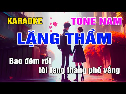 Lặng Thầm Karaoke Tone Nam Nhạc Sống gia huy karaoke