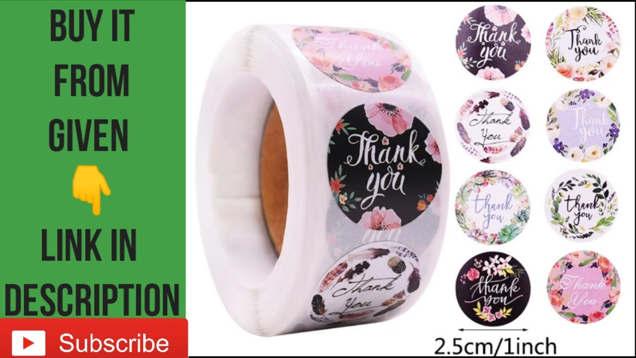 Gift Sealing Stickers 500pcs Thank you Love Stickers Festival Birthday Party Gift Decorations Labels