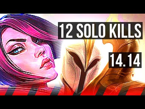 FIORA vs KAYLE (TOP) | 12 solo kills, 68% winrate, 42k DMG, Dominating | EUNE Grandmaster | 14.14