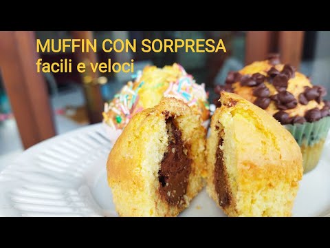 Muffin con sorpresa ricette facile e veloce #ricettefacili #ricettesemplici #muffin