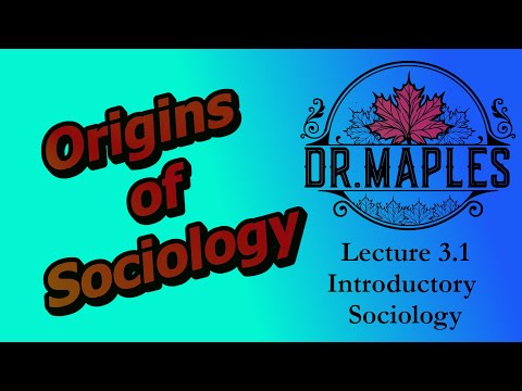 Lecture 3.1  Origins of Sociology