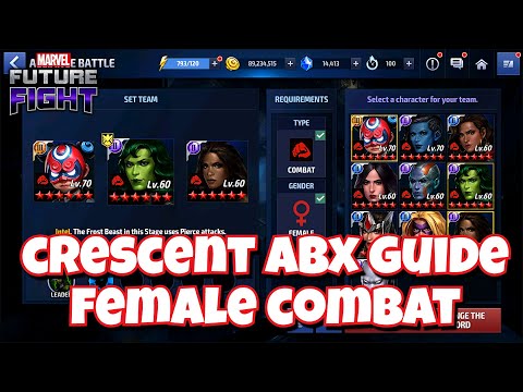 CRESCENT ABX GUIDE - FEMALE COMBAT | MARVEL FUTURE FIGHT