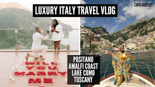 Italy Travel Vlog - I GOT ENGAGED! | Must stay Hotels In lake Como, Positano, Amalfi coast & Tuscany