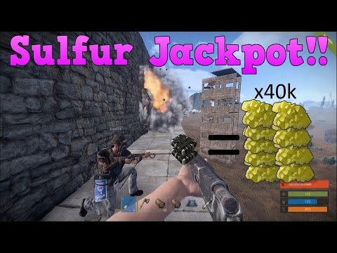 SULFUR JACKPOT!! 2 c4 = 40k sulfur! Easy raid! | Rust Vanilla