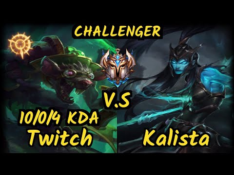 KZ Deft (TWITCH) vs KALISTA - 10/0/4 KDA BOTTOM ADC CHALLENGER GAMEPLAY - KR