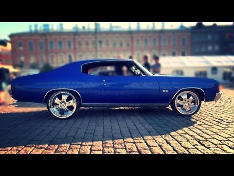 1972 Chevrolet Chevelle SS 5.7 350 w/ huge chrome wheels - startup, V8 sound, overview