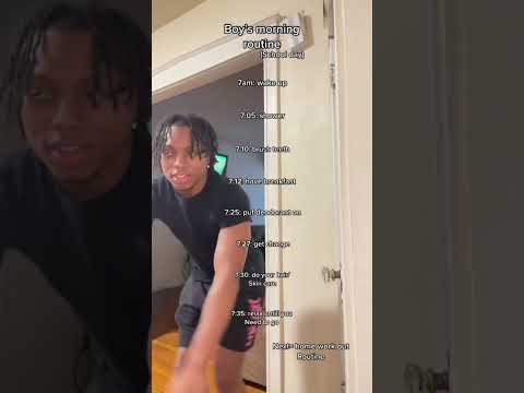 Boy’s morning routine (school day)