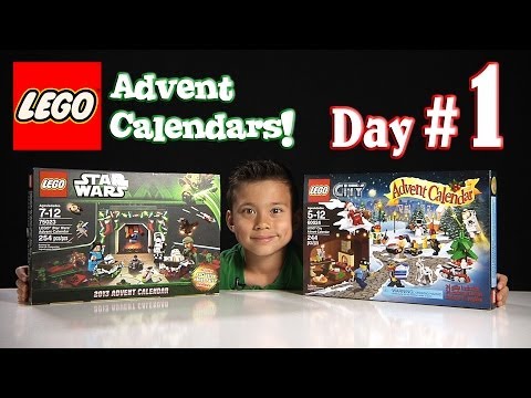 LEGO CITY Advent Calendar & LEGO STAR WARS Advent Calendar DAY 1 - 2013 Set 60024 & 75023