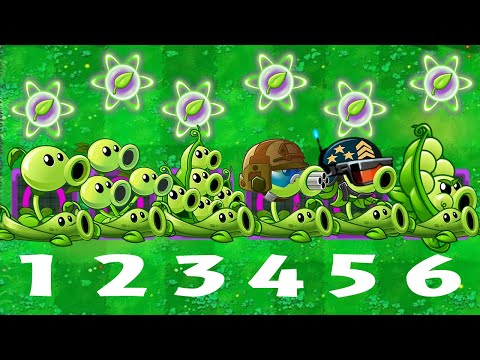 Every Peashooter FREE and PREMIUM Plant Level 1 Vs Vase Gargantuar Zombie - PvZ 2 Battlez