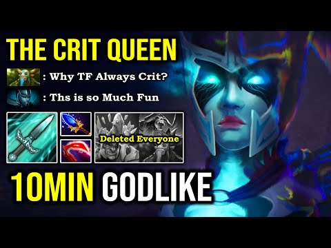 THE CRIT QUEEN 8K PA SPAMMER 10Min Godlike Crazy Deleted Enemy in 2s with Scepter & Desolator DotA 2
