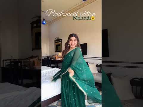 Green Faux Blooming Sequins Gown Pant Set with Dupatta