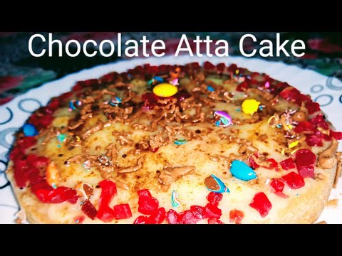 How to make healthy atta cake recipe with out oven ll chocolate recipe ll eggless recipe ll