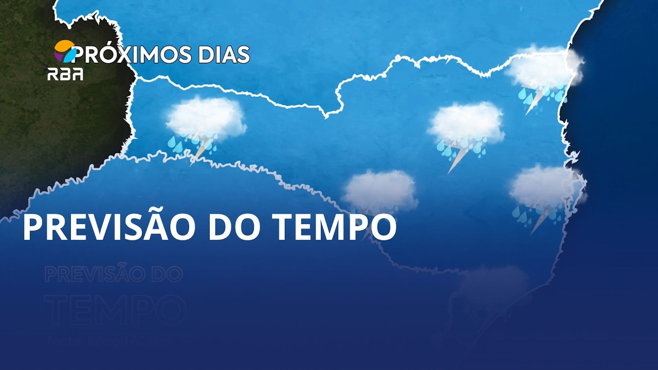 Pequena chance de chuva nesta quarta e quinta, de forma bem isolada, e especialmente onde está mais quente