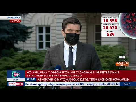 Adam Niedzielski informuje o spadku zakażeń i zgonów