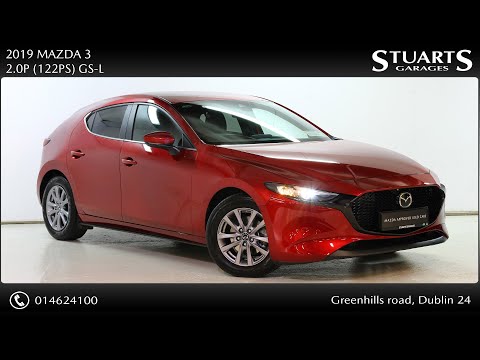 2019 Mazda 3 hatchback red