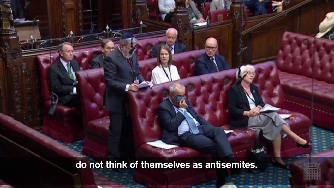 House of Lords debate on Antisemitism 2018 | Rabbi Jonathan Sacks