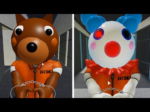 ROBLOX PIGGY PRISONER DOGGY VS CLOWNY JUMPSCARE